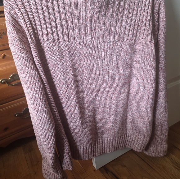 LOFT Women's Pink Knit Crew Neck Sweater - Picture 4 of 4